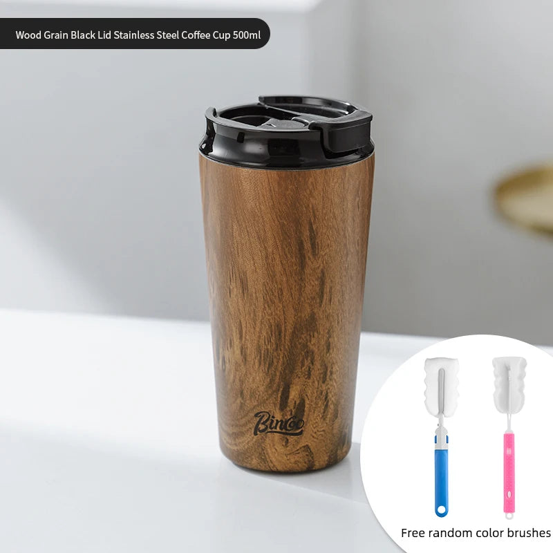 Bincoo 280ml 500ML Stainless Steel Coffee Cup With Ceramic inner liner Double Layer Thermal Mug Travel Car Insulated Water Cups