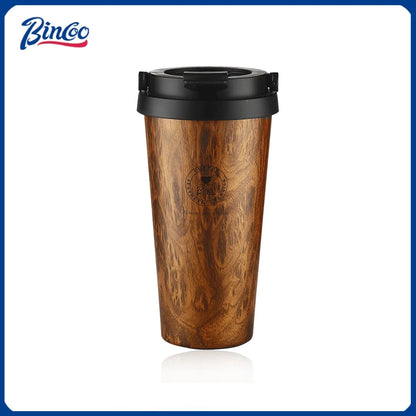 Bincoo 500ML 304 Stainless Steel Coffee Cup With Ceramic inner liner Double Layer Thermal Mug Portable Travel Car Insulated Cups