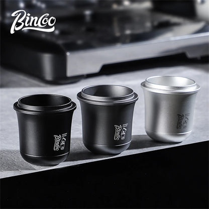 Bincoo 51/58mm Coffee Dosing Cup Aluminum Material Compatible with Espresso Portafilter Durable Wear Resistant Tool for Barista