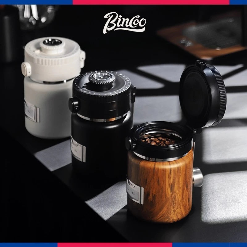 Bincoo Coffee Bean Vacuum Sealed Canister Coffee Powder Storage Canister Stainless Steel Double Layer Storage Canister