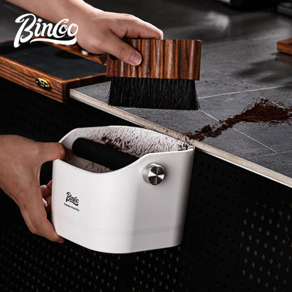 Bincoo Coffee Knock Box Espresso Grounds Container Dump Bin Bucket Anti Slip Powder Beveled Residue Home Cafe Bar Barista Tools