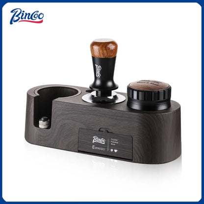 Bincoo Coffee Espresso Distributor 51/58mm Cloth Powder Hammer Machine Leveler Tool Coffee Tamper Storage Base Coffee Holder Set