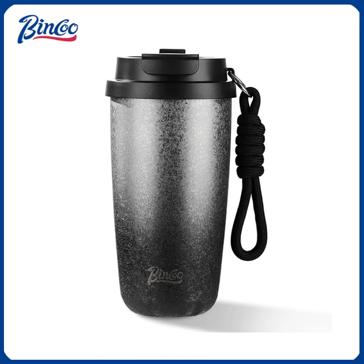 Bincoo 500ml Double Wall Ceramic Lined Travel Mug Car Vacuum Insulated Coffee Cup Portable Stainless Steel Thermal Cup for Daily