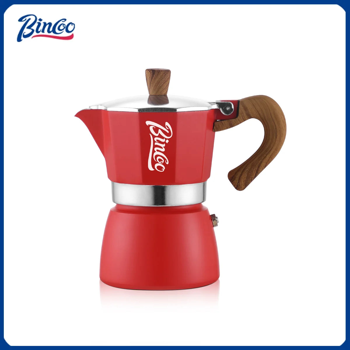 Bincoo Coffee Moka Pot, Single Valve Espresso Maker Brewed Coffee Italian Home Outdoor Kitchen Utensils Barista Accessories
