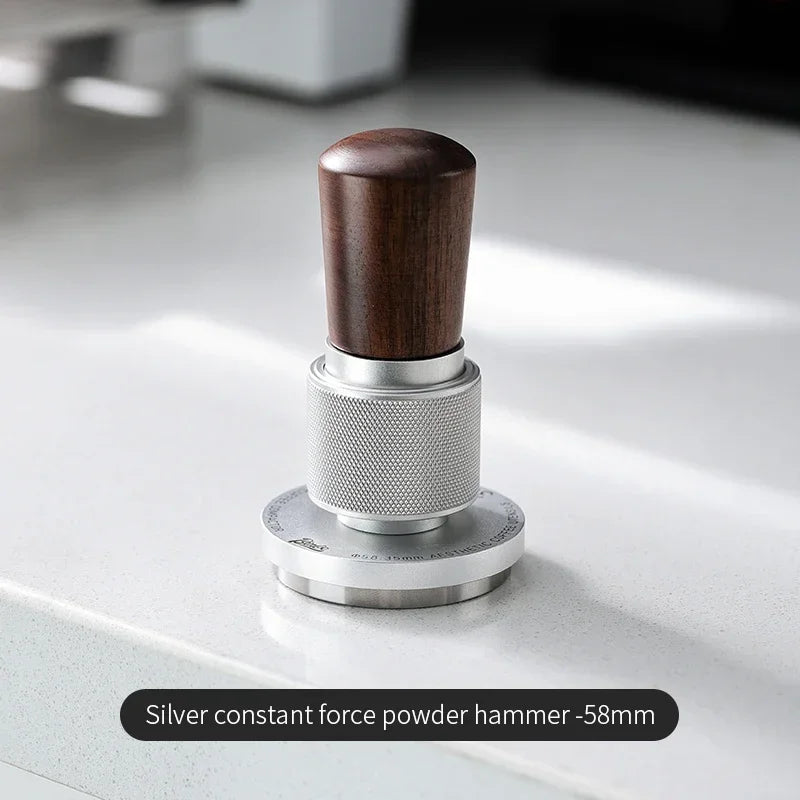 Bincoo 51MM/58MM 30lb Constant Pressure Espresso Coffee Tamper, Stainless Steel Ripple Base, Wood Handle for Home/Cafe Barista