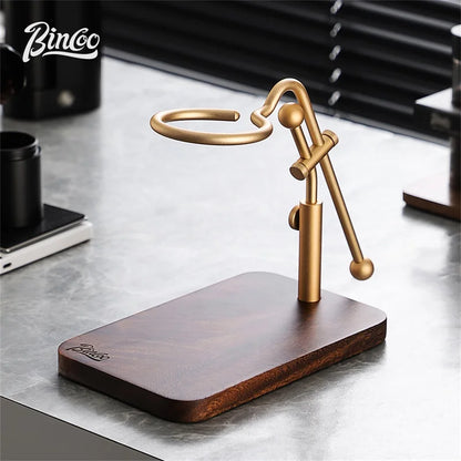 Bincoo GYKF2145 Portable Coffee Drip Holder Adjustable Aluminum Dripper Holder Italian Espresso Machine Bracket, Lightweight Drip Holder
