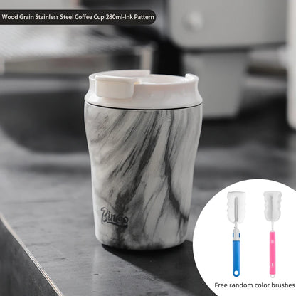 Bincoo 280ml 500ML Stainless Steel Coffee Cup With Ceramic inner liner Double Layer Thermal Mug Travel Car Insulated Water Cups