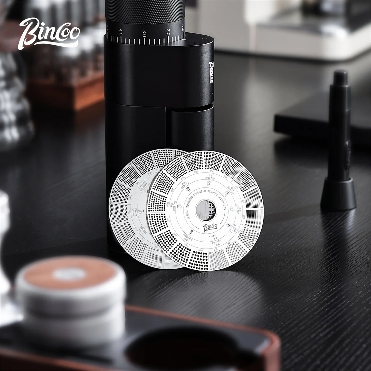 Bincoo GYKF2330 Coffee Grind Size Guide Card for Comparing Fineness and Coarseness Espresso and Pour Over Coffee to Achieve Ideal Grind