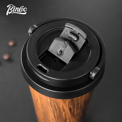 Bincoo 500ML 304 Stainless Steel Coffee Cup With Ceramic inner liner Double Layer Thermal Mug Portable Travel Car Insulated Cups