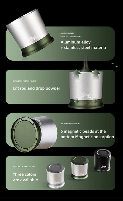 BINCOO 58mm Dosing Shakers Espresso Coffee Powder Receiver Container Espresso Grounds Dosing Cup Barista Coffee Accessories