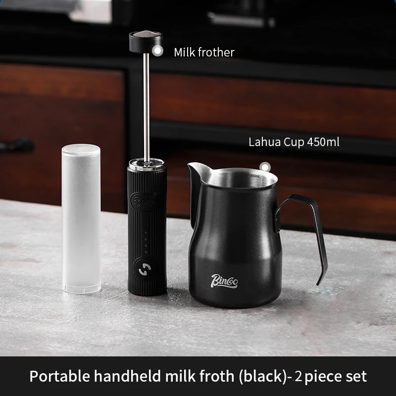 Bincoo Coffee Electric Milk Frother Coffee Latter Mug Set Milk Frother Mixer Coffee Latte Art Cup 300/450ML