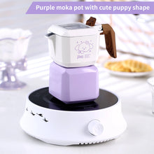 Bincoo Dog Shape Dual Valve Moka Pot Set Stovetop Espresso Maker Cute Animal Design Home Coffee Brewing Kit