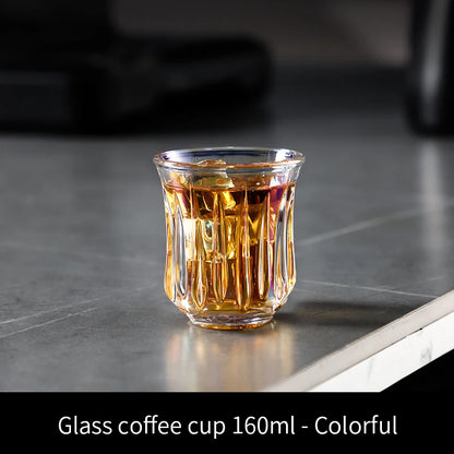 BINCOO 90ml-400ml Glass Coffee Cup Drinking Glasses for Espresso Cappuccino Latte Mug Juice Cocktails Home Kitchen Barista Tools