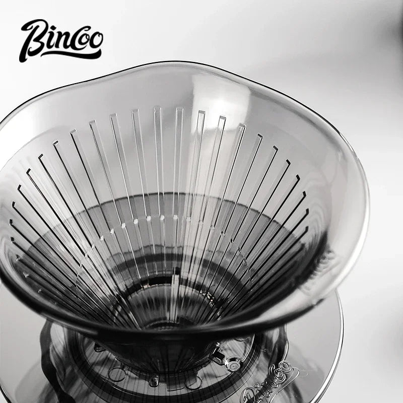 Bincoo 600ML Coffee Servers Sharing Transparent Glass Pot Coffee  Drip Filters Cup Coffee Utensils