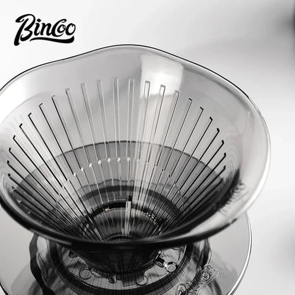 Bincoo 600ML Coffee Servers Sharing Transparent Glass Pot Coffee  Drip Filters Cup Coffee Utensils