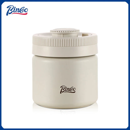 Bincoo 304 Stainless Steel Vacuum Coffee Container, Food-Grade Airtight Canister, Stackable with Date Scale, Home/Commercial