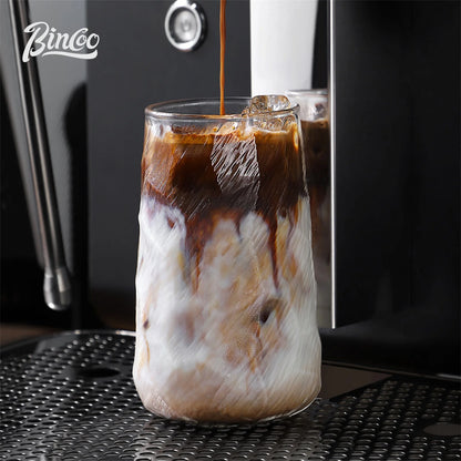 Bincoo GYKF2313 Premium Glass Coffee Cup Collection Retro Aesthetic for Dirty Coffee AmericanoEspresso High Quality for Home Cafe Use