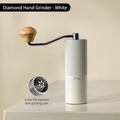 Bincoo Portable Manual Hand Coffee Grinder Professional CNC Stainless Steel Adjustable Manual Burr Coffee Bean Grinding Upgrade