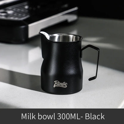 Bincoo GYKF0193 300/450ml Pink Milk Frothing Pitcher Stainless Steel Espresso Steaming Cup with Measurement Scale for Latte Art Barista