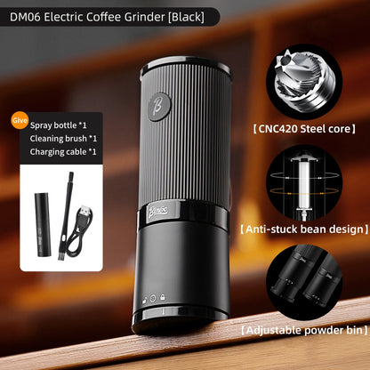 Bincoo Leyou Portable Electric Coffee Grinder, USB Rechargeable Adjustable Grind, Home Outdoor Portable Coffee Grinder