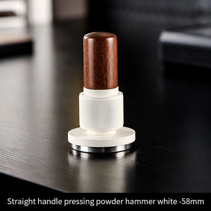 BINCOO 51mm/58mm 30Ib Impact Constant Pressure Coffee Tamper Stainless Steel Base Anti-Rust Wood Handle Barista Espresso Tools