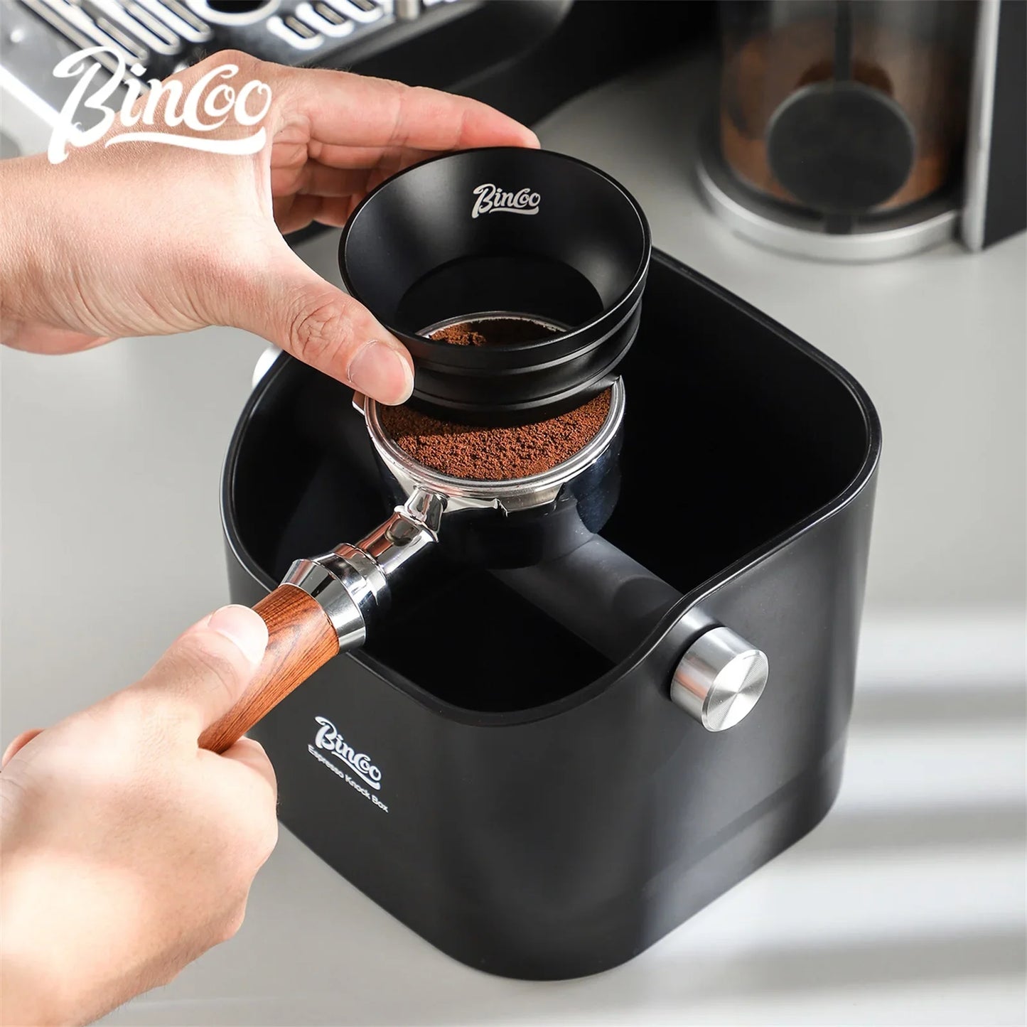 Bincoo Coffee Dosing Ring Magnetic High 3.2cm Espresso Funnel 51mm 58mm For Delonghi Breville Portafilter Home Barista Tools