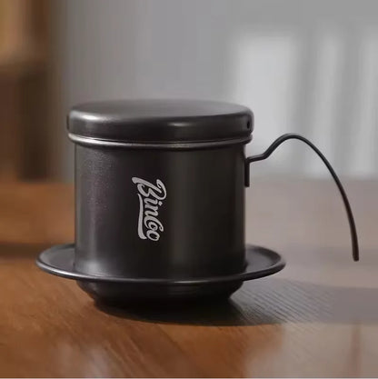 Bincoo Stainless Steel Coffee Filter Infuse Cup Vietnamese Coffee Dripper Maker Pot Portable Coffee Dripper French Press pot
