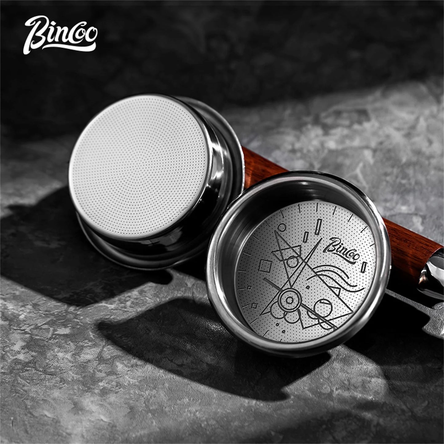 BINCOO Coffee Espresso Filter Basket Precision 51/58.5mm Coffee Machine Handle High Extraction Powder Bowl Portafilter 16/18/20g