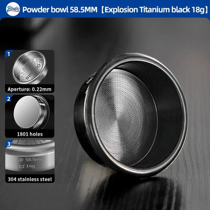 BINCOO High Precision Extraction Matrix Basket Filter,Micro Sieve Filter Basket Stainless Steel Portafilter Basket for 51/58.5mm