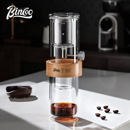 Bincoo GYKF2287 Large Capacity Cold Brew Coffee Pot Double Walled Glass Construction Slow Drip Filtration Perfect for Home Use andBarista