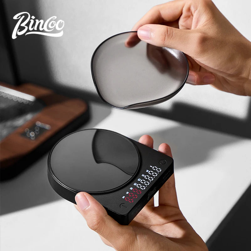 BINCOO Coffee Digital Scale Smart Scale for Weighing Espresso Beans Mini Portable Scale Accessories, Precise Home & Cafe Use