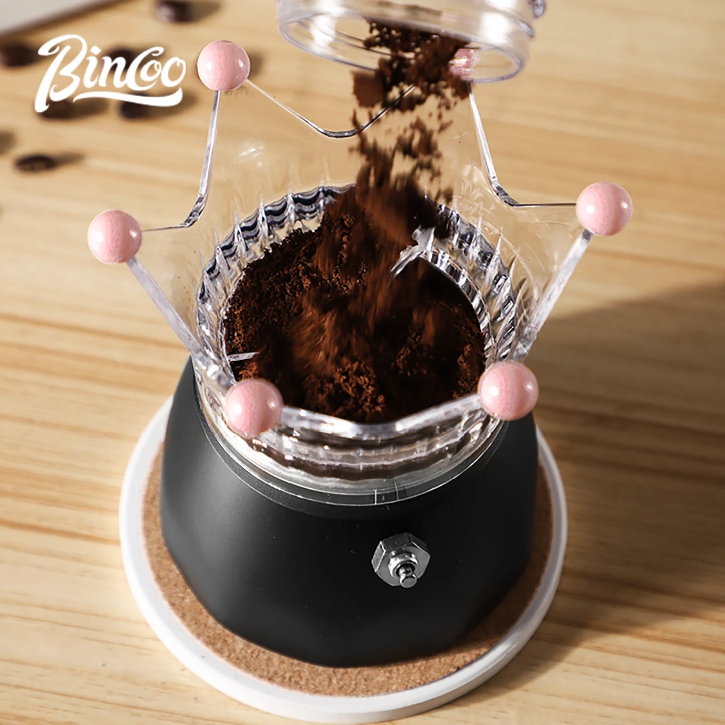 Bincoo Double Valve Coffee Moka Pot Espresso Maker Italian Coffee Concentrated Extraction Coffee Pot Barista Accessories 220V