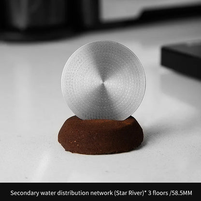 Bincoo Kaleidoscope Secondary Water Distribution Net Italian Coffee Powder Bowl Sintered Piece for Uniform Extraction Stainless
