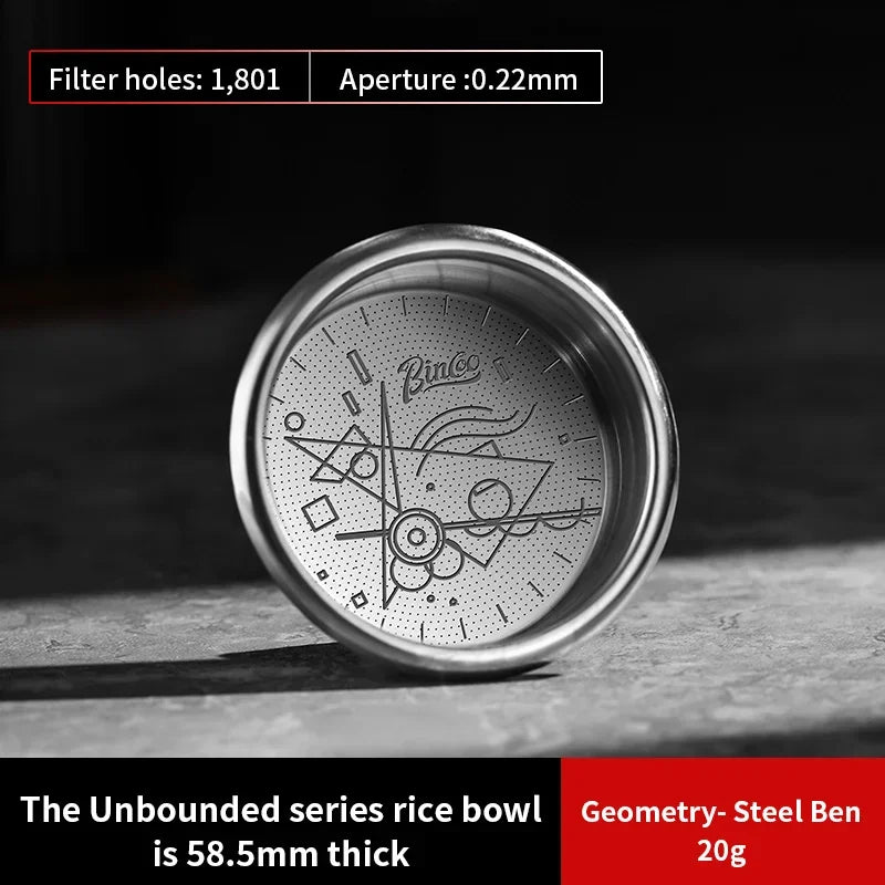 BINCOO Precision High Extraction Matrix 51/58.5mm Basket Filter,Micro Sieve Filter Basket Stainless Steel Portafilter Basket Net