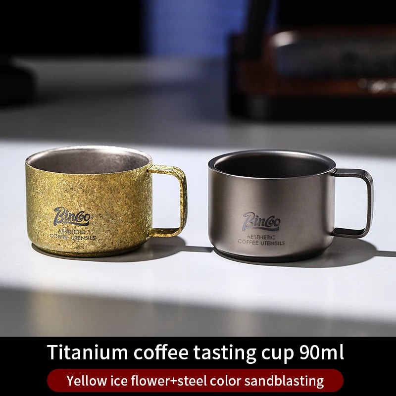 Bincoo Professional Pure Titanium Cup 45g Net Weight High Strength Lightweight Design 5 Colors Available Extreme Durability