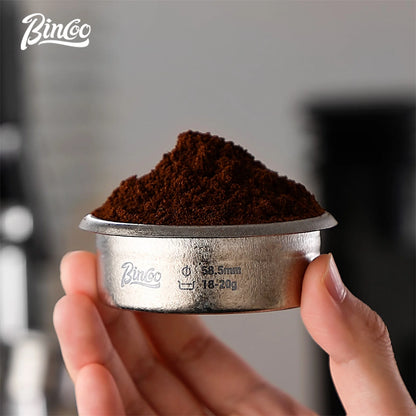 Bincoo Professional Titanium Espresso Basket 58.5mm High Precision Construction for Optimal Extraction Even Water Flow Perfect