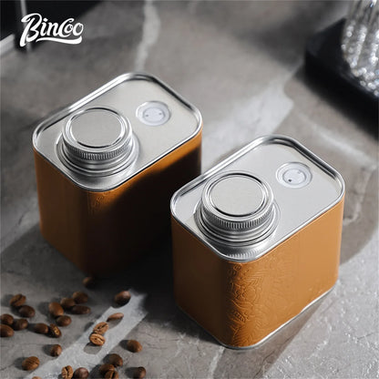 Bincoo Vacuum Coffee Container with One Way Valve Food Grade Airtight Canister for Coffee Bean Storage and Kitchen Use