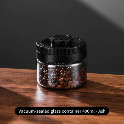 Bincoo Coffee Bean Canister Sealed Jar Glass Sealed Can Vacuum Storage Jar Coffee Powder Storage Timeable 0.4/0.6/0.8/1.2L