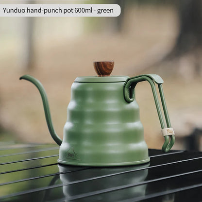 BINCOO 600ML Hand Brewed Coffee Pot 304 Stainless Steel Household Narrow Mouth Coffee Drip Kettle Pot Pour Over Coffee Tea Pots