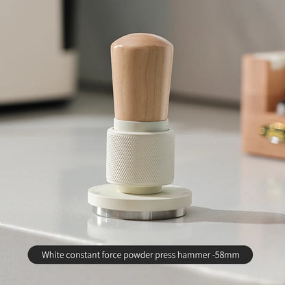 Bincoo 30LB Impact Force Tamper Set with Solid Wood Distributor 51/58mm Constant Pressure Self-Leveling Espresso Tool Kit