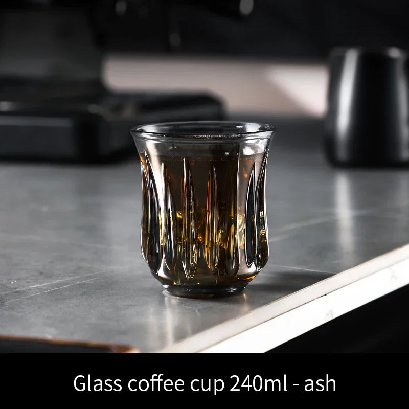 BINCOO 90ml-400ml Glass Coffee Cup Drinking Glasses for Espresso Cappuccino Latte Mug Juice Cocktails Home Kitchen Barista Tools