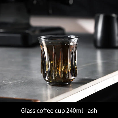 BINCOO 90ml-400ml Glass Coffee Cup Drinking Glasses for Espresso Cappuccino Latte Mug Juice Cocktails Home Kitchen Barista Tools