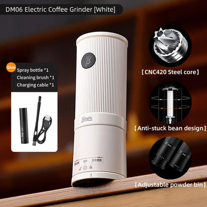 Bincoo Leyou Portable Electric Coffee Grinder, USB Rechargeable Adjustable Grind, Home Outdoor Portable Coffee Grinder