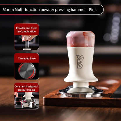 Bincoo 30Ib Constant Pressure 51/58mm Coffee Tamper Multifunctional Magnetic With Powder Needle Disperser Espresso Powder Tamper