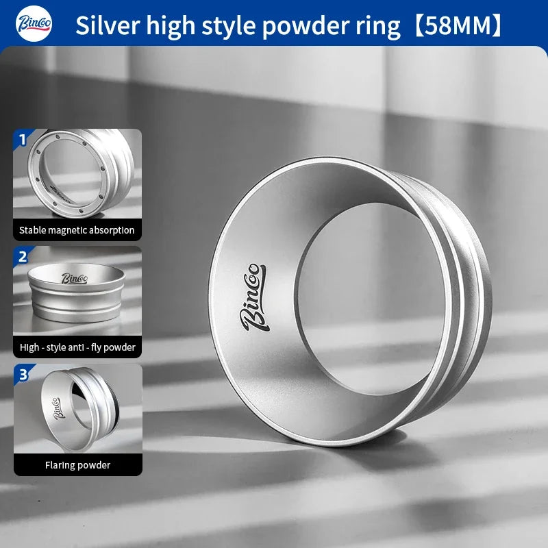 Bincoo Coffee Dosing Ring Magnetic High 3.2cm Espresso Funnel 51mm 58mm For Delonghi Breville Portafilter Home Barista Tools