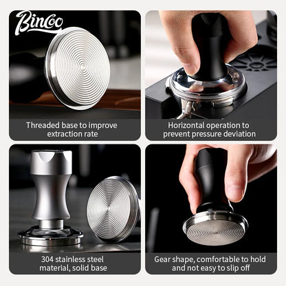 Bincoo 51/58mm Espresso Powder Dispenser Aluminum Alloy Anti-Pressure Offset Powder Hammer Italian Appliance Barista Accessories