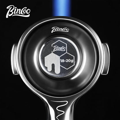 Bincoo 58mm Stainless Steel Stepped Filter Basket – Bottomless Portafilter Precision Bowl, Pressurized Espresso Extraction