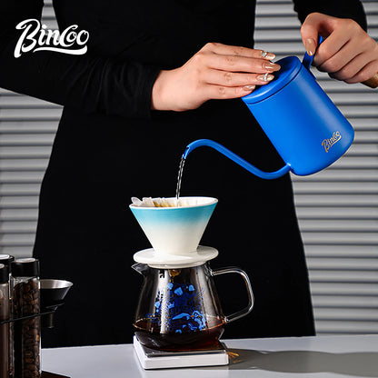 Bincoo Pour Over Coffee Set – Ceramic Dripper & Carafe, Drip Extraction Brewer, Perfect Gift for Coffee Lovers