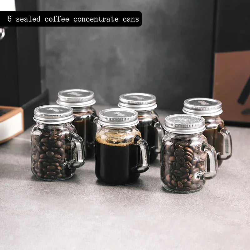 Bincoo Glass Coffee Liquid Bottle, Mini Airtight Container, Concentrate Storage, On-the-Go