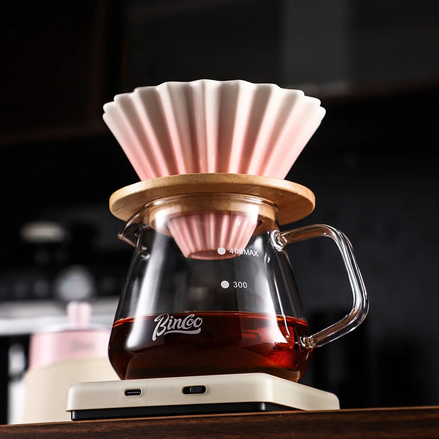 BINCOO Ceramic Hand Brewing Coffee Filter Cup Reusable Filters Coffee Maker Funnel Dripper Cake Filter Cup Coffee Accessories